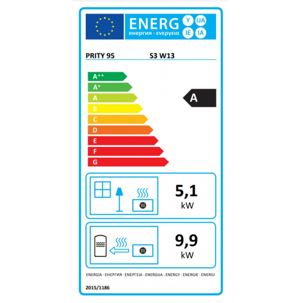 Vattenmantlad braskamin Prity S3 W13, 15 kW | Vattenmantlad braskaminer | Braskaminer |