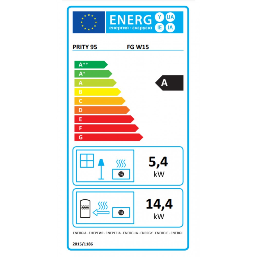 Vattenmantlad braskamin och med ugn Prity FG W15, 19.8 kW | Vattenmantlad braskaminer | Braskaminer |