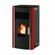 Pelletskamin Alfa Plam Luca Röd, 8kW