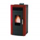 Vattenmantlad pelletskamin Alfa Plam Commo 15 Bordeaux, 15kW