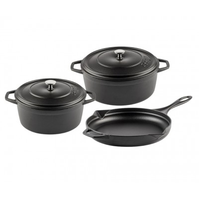 Gjutjärnsset i 3 delar Hosse, Black Onyx - Gjutjärnsset