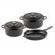 Gjutjärnsset i 3 delar Hosse, Black Onyx
