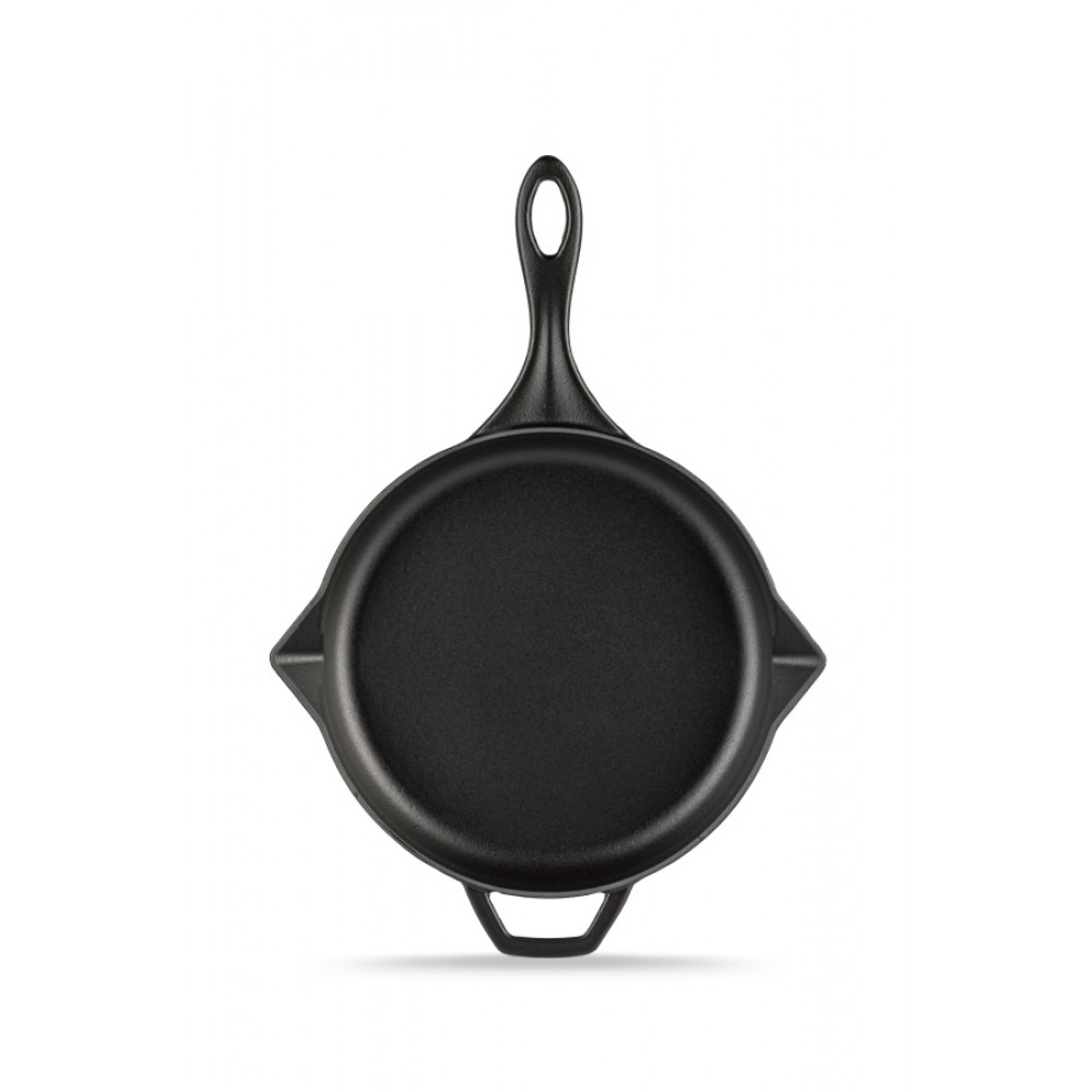 Emaljerad gjutjärnspanna Hosse, Black Onyx, Ф24cm | Platt gjutjärnspanna | Gjutjärnspanna |