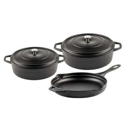 Gjutjärnsset i 3 delar Hosse, Black Onyx - Gjutjärnsset