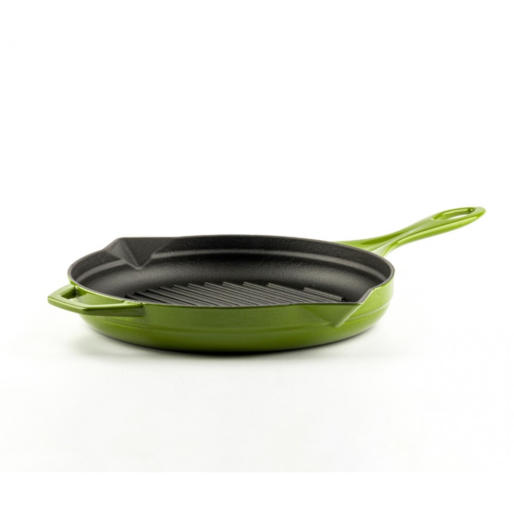Emaljerad gjutjärnspanna grill Hosse, Bamboo, Ф24cm