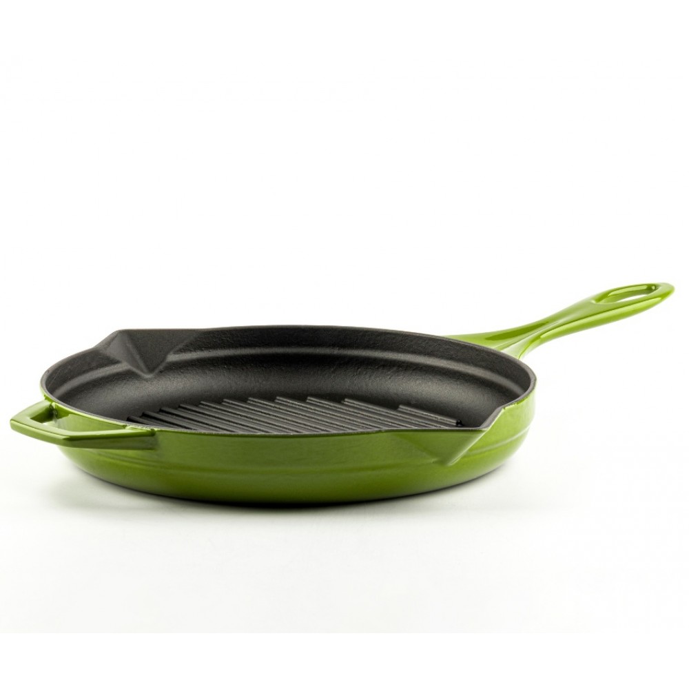Emaljerad gjutjärnspanna grill Hosse, Bamboo, Ф28cm