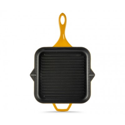Emaljerad gjutjärnspanna grill Hosse, Dijon, 28х28cm - Gjutjärnspanna