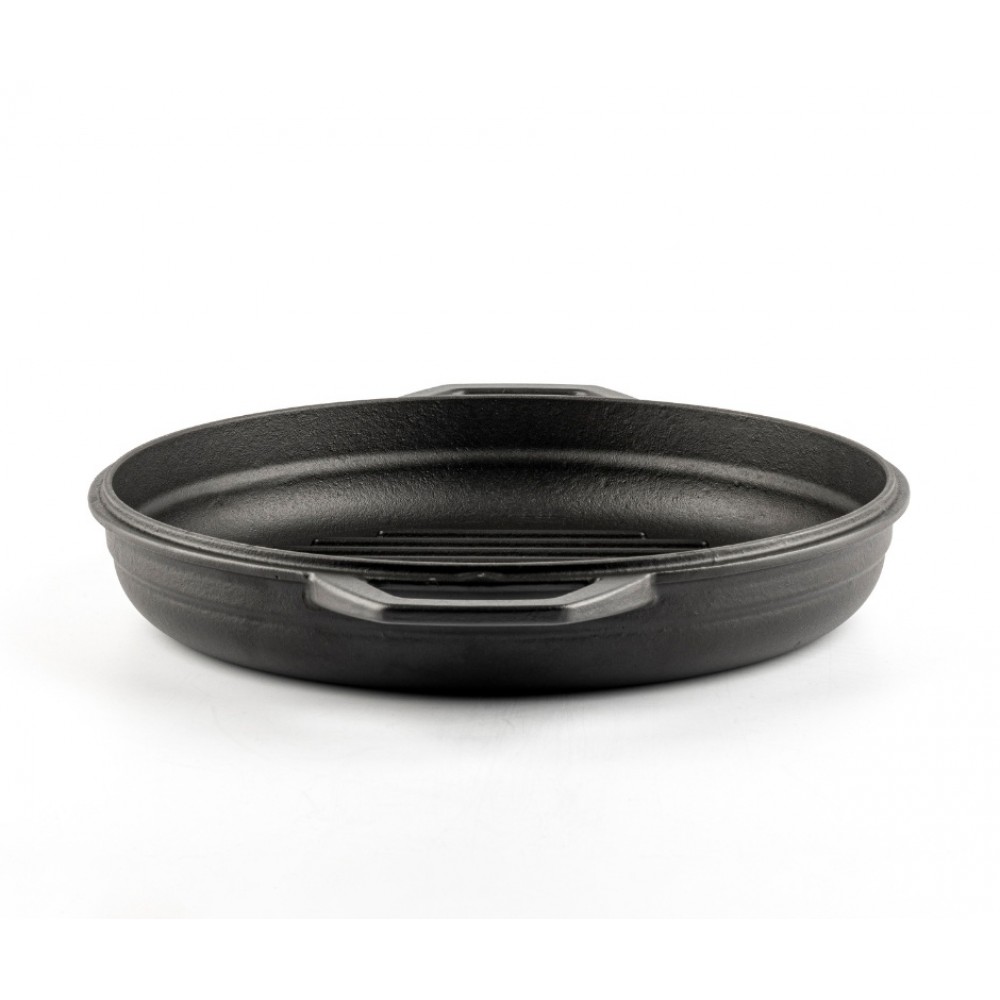 Emaljerad gjutjärnspanna grill Hosse, Black Onyx, Ф22cm | Platt gjutjärnspanna | Gjutjärnspanna |