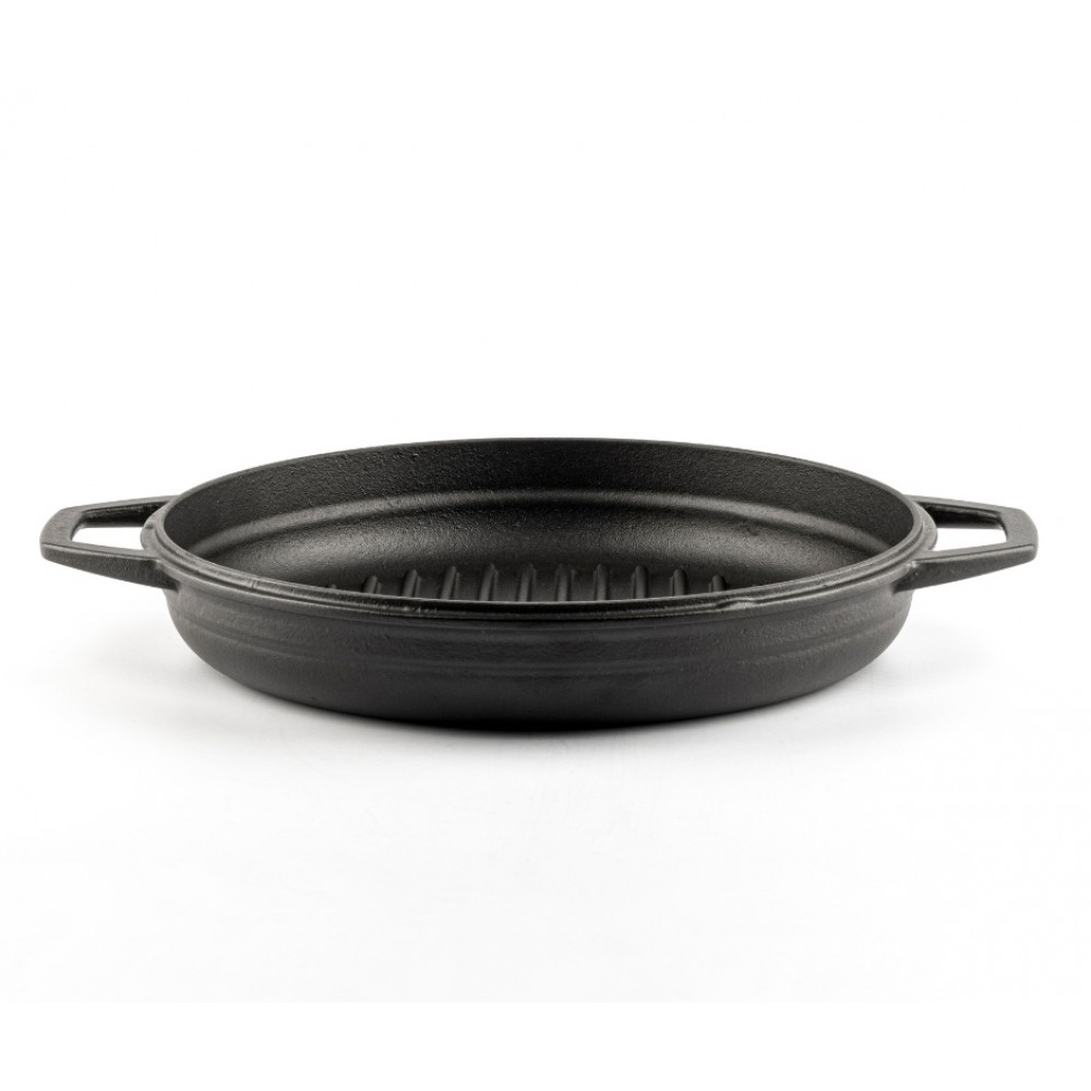 Emaljerad gjutjärnspanna grill Hosse, Black Onyx, Ф22cm | Platt gjutjärnspanna | Gjutjärnspanna |