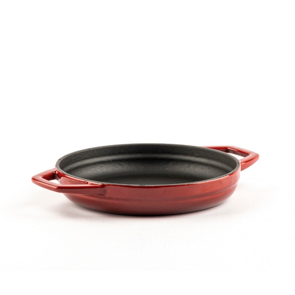 Emaljerad Gjutjärnspanna med två handtag Hosse, Rubin, Ф16cm