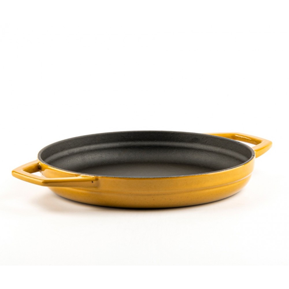 Emaljerad Gjutjärnspanna med två handtag Hosse, Dijon, Ф22cm