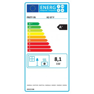 Braskamin med ugn Prity K2 GT F Red, 8.1 kW - Produktjämförelse