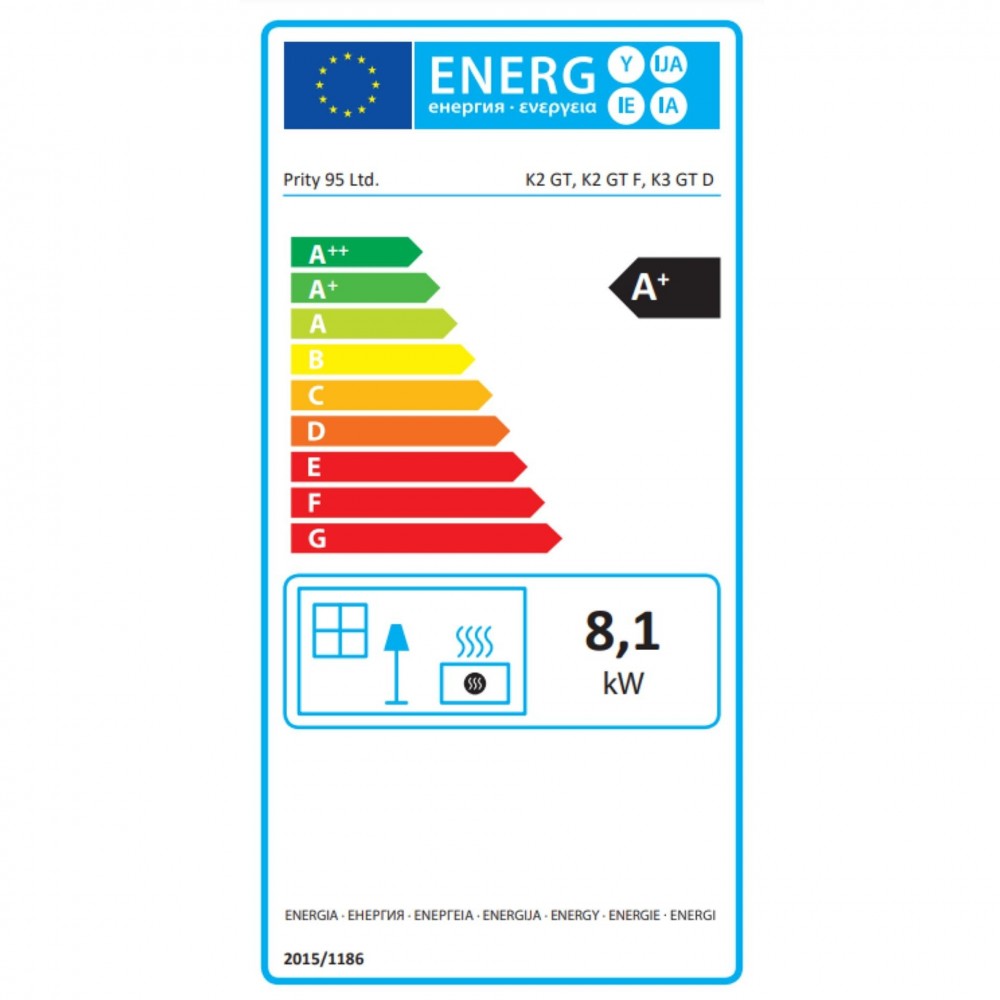 Braskamin Prity K3 GT D Red, 8.1 kW | Braskaminer |  |