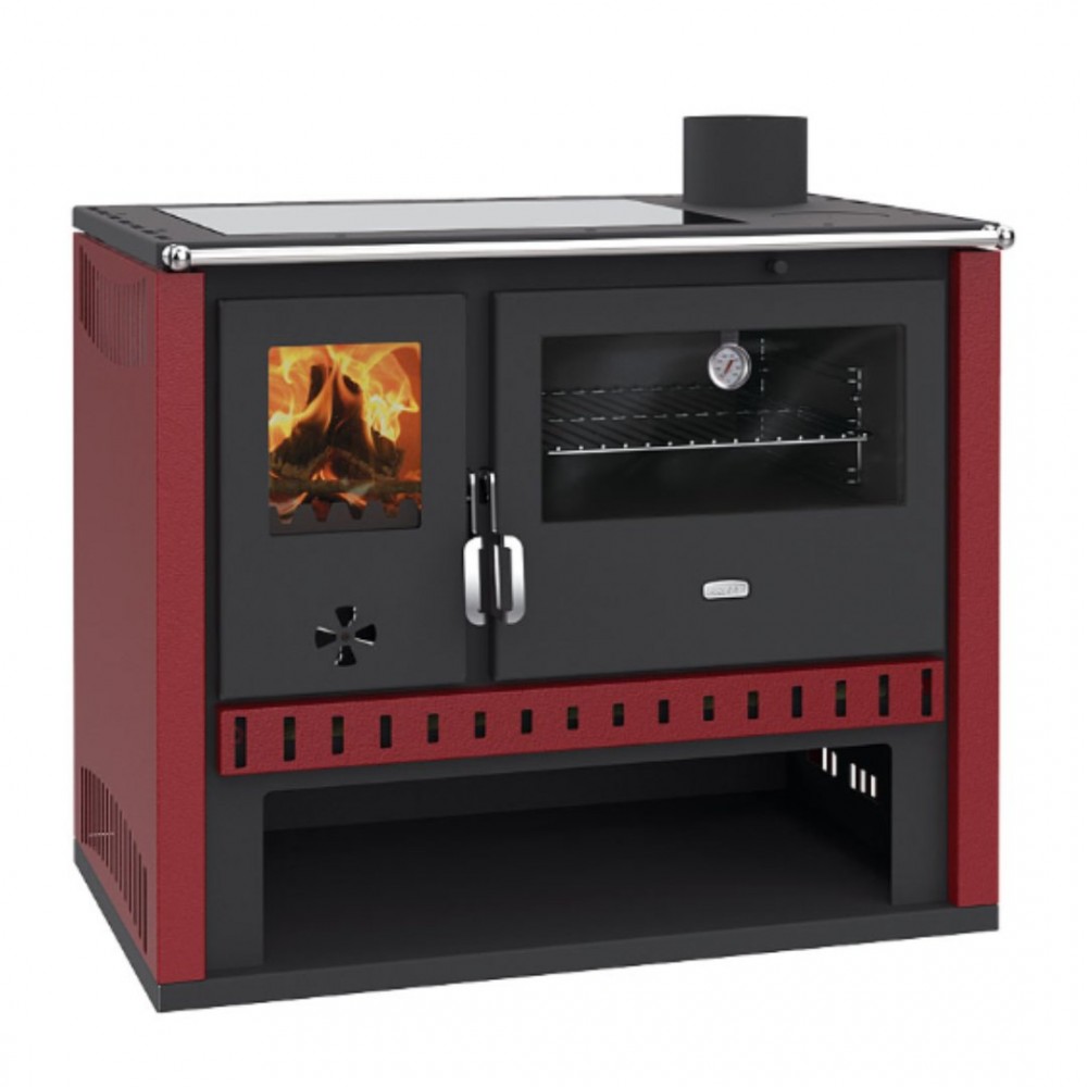 Wood cooker stove Prity GT Red, with glass ceramic hop, 15 kW |  |  |