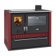 Vattenmantlad vedspis med ugn Prity GT W10 Red, med rostfri ugn, glaskeramikhäll och låda, 9.6kW | Vattenmantlade vedspisar |  |