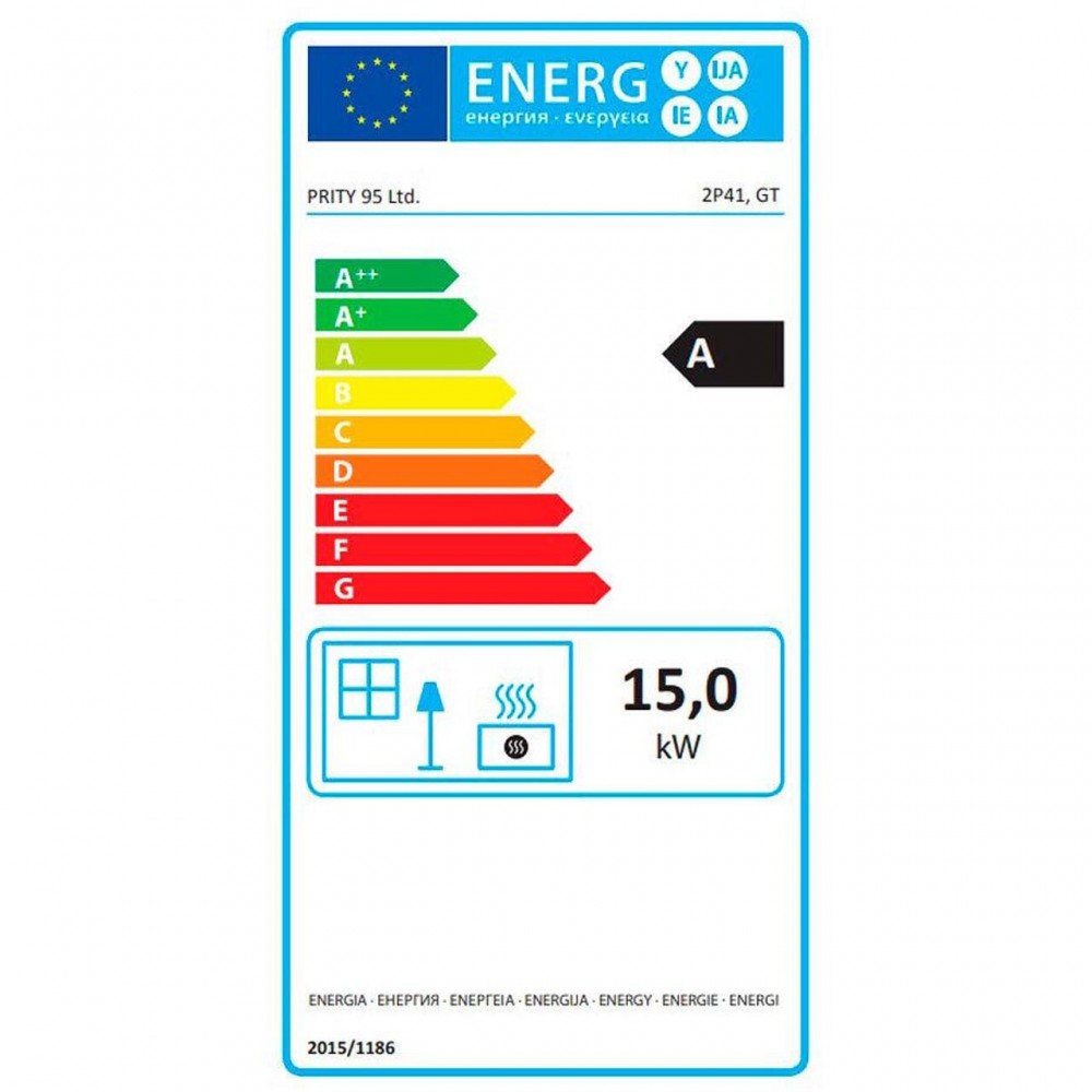 Vedspis med ugn Prity GT Red, med rostfri ugn, glaskeramikhäll och låda, 15 kW | Vedspisar / Vedspisar med ugn |  |