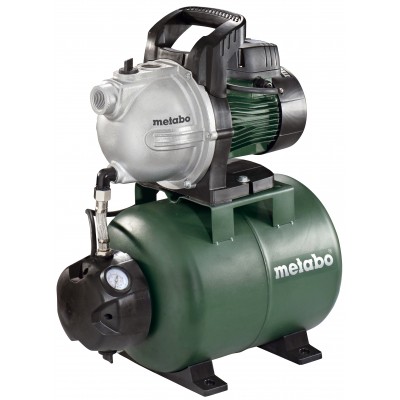 Hydroforpump Metabo HWW 4000/25 G, effekt 1100 W, flöde 4000 l/h, lyfthöjd 46 m, tankvolym 24 l - Hydroforpumpar