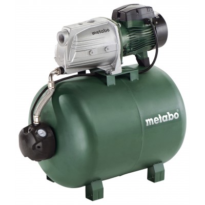 Enfas hydroforpump METABO HWW 9000/100 G, effekt 1800 W, flöde 9000 l/h, lyfthöjd 51 m, tankvolym 100 l - Hydroforpumpar
