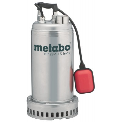 Enfas dräneringspump för smutsvatten Metabo DP 28-10 S Inox, effekt 1850 W, flöde 28 000 l/h, lyfthöjd 17 m - Pool pumpar