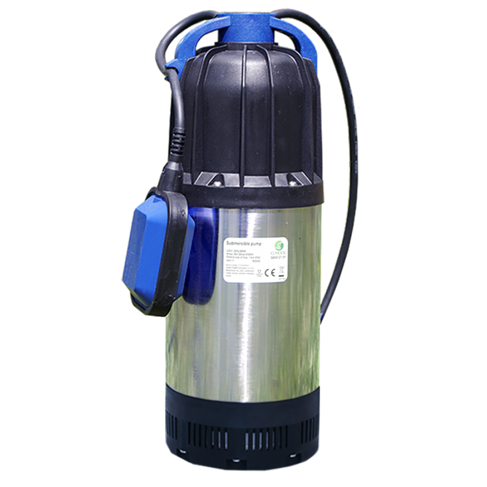 Dränkbar dräneringspump för brunn Gmax QDP med extern flottör – flöde 6,5 m³/h, effekt 0,8 kW, lyfthöjd 30 m | Dränkbar pump | Vattenpump |