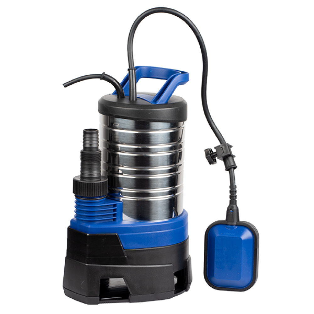 Dräneringspump för smutsvatten Gmax med extern flottör och hölje i rostfritt stål – flöde 13,5 m³/h, effekt 0,75 kW, lyfthöjd 8 m | Elvattenpump | Vattenpump |