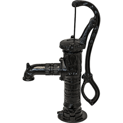Handpump vatten, manuell Hydro-Fix, svart, längd 640 mm, gjutjärn, storlek 1 1/4″ - Handpumpar vatten