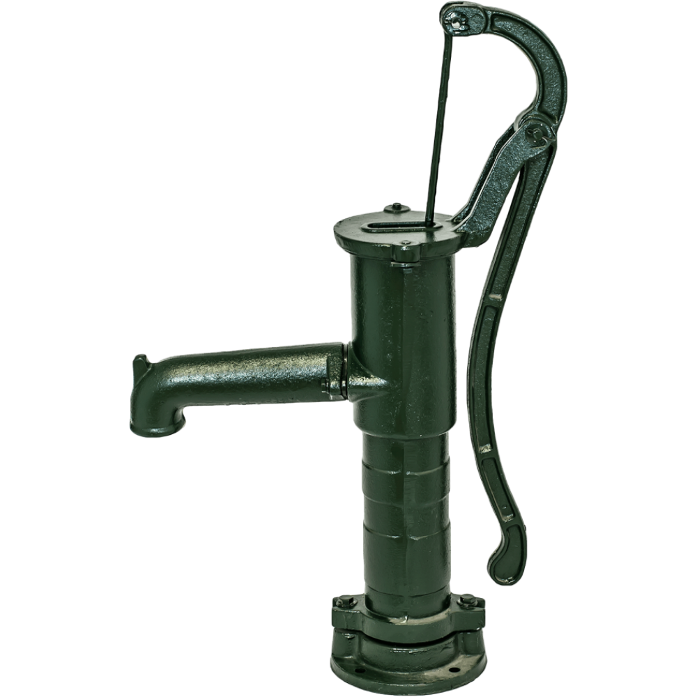 Handpump vatten, manuell Hydro-Fix, grön, längd 660 mm, gjutjärn, storlek 1 1/4″ | Handpumpar vatten | Vattenpump |