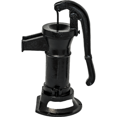Handpump vatten, manuell Hydro-Fix, svart, kort modell – längd 390 mm, gjutjärn, storlek 1 1/4″ - Handpumpar vatten