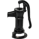 Handpump vatten, manuell Hydro-Fix, svart, kort modell – längd 390 mm, gjutjärn, storlek 1 1/4″