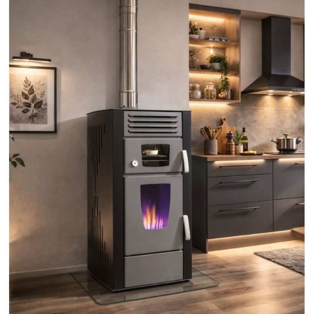 Oljekamin med spis Balkan Energy P13 AERO OVEN, 13kW | Oljekaminer |  |