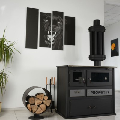 Vedspis med ugn Prometey Practik-L, 11kW - Braskaminer