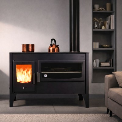 Vedspis med ugn Balkan Energy ATS ΜΑSΙΝΑ VERGINA, 10.2kW - Braskaminer