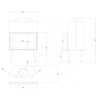 Insatskamin Velmora Fire ATS STABLE AIR 800, med luftkanaler, 15.95kW - Produktjämförelse