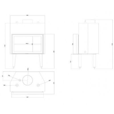Vattenmantlad kamininsats Velmora Fire ATS STABLE HYDRO 800, 30.79kW - Produktjämförelse