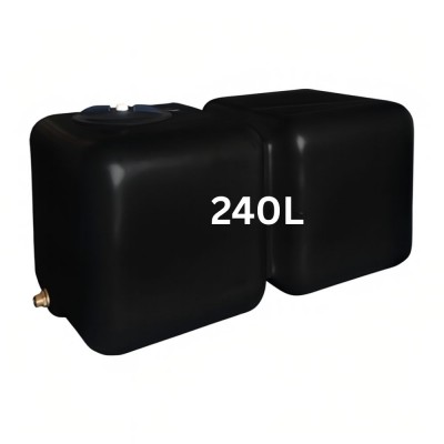 Vattentankar dricksvatten HydroMoby AQUA S12, horisontell 240 L (svart) - Vattentankar dricksvatten