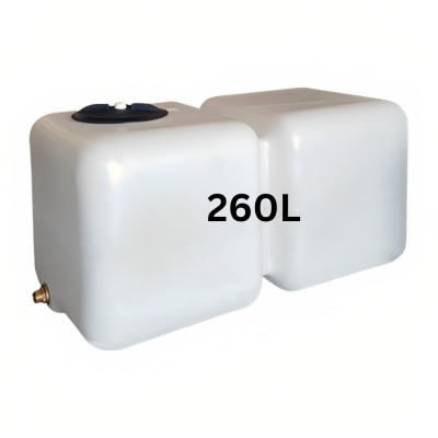 Vattentankar dricksvatten HydroMoby AQUA S12, horisontell 260 L (vit) - Vattentankar dricksvatten