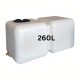 Vattentankar dricksvatten HydroMoby AQUA S12, horisontell 260 L (vit)