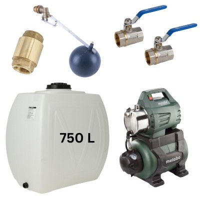 Kit "Dricksvatten 750L" med vattentank Narrow Mavil (vit) och hydroforpump Metabo - Produktjämförelse