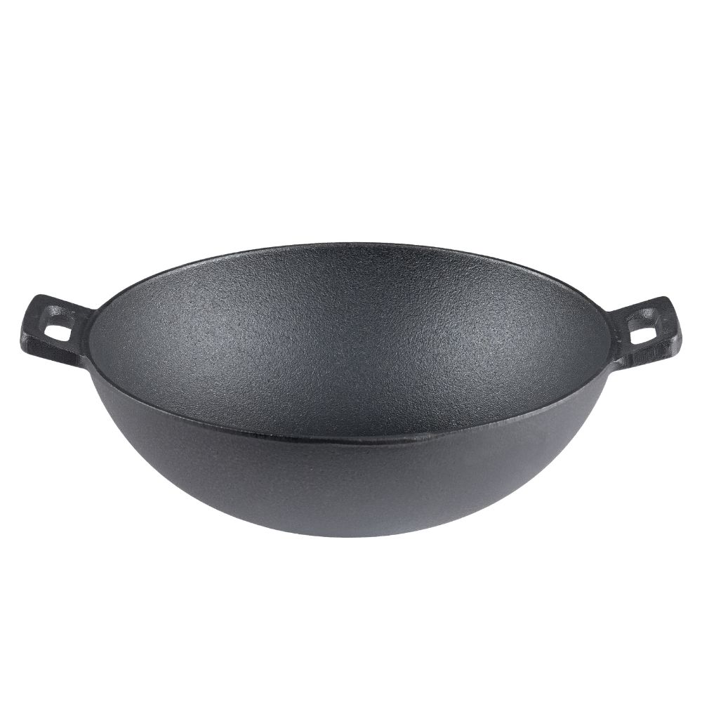 Gjutjärnspanna wok, Ф24 | Platt gjutjärnspanna | Gjutjärnspanna |