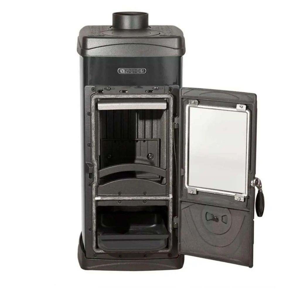 Italiensk gjutjärnskamin La Nordica Super Junior, svart, 5.7kW | Gjutjärnskaminer | Braskaminer |