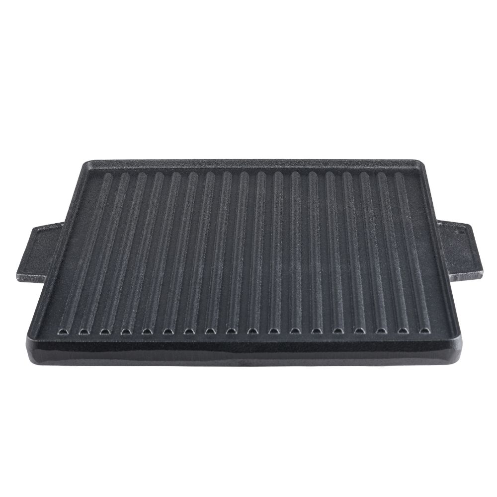 Dubbelsidig gjutjärn grillplatta, 38x38 cm | Gjutjärnsplåt |  |