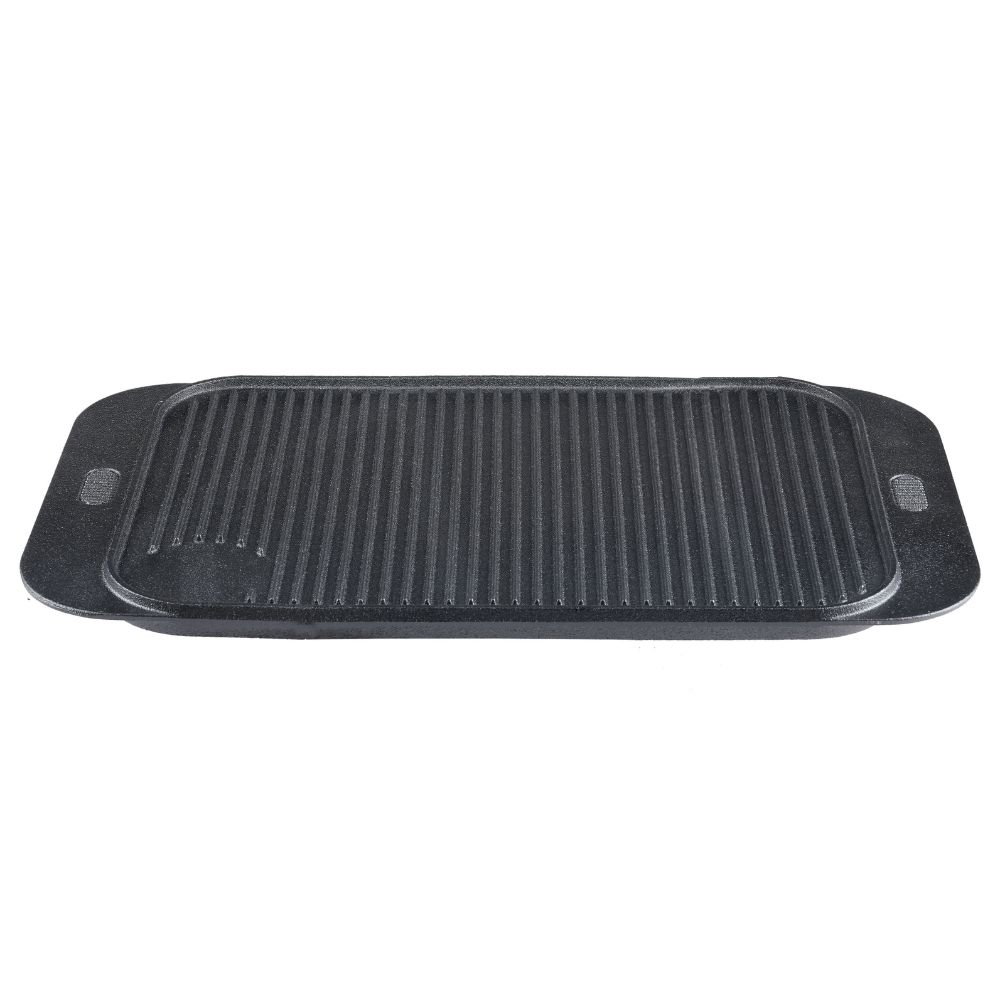 Dubbelsidig gjutjärn grillplatta, 48x26 cm | Gjutjärnsplåt |  |