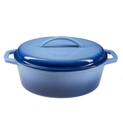 Emaljerad gjutjärnsgryta, Blå, oval, 33x27см - Produktjämförelse