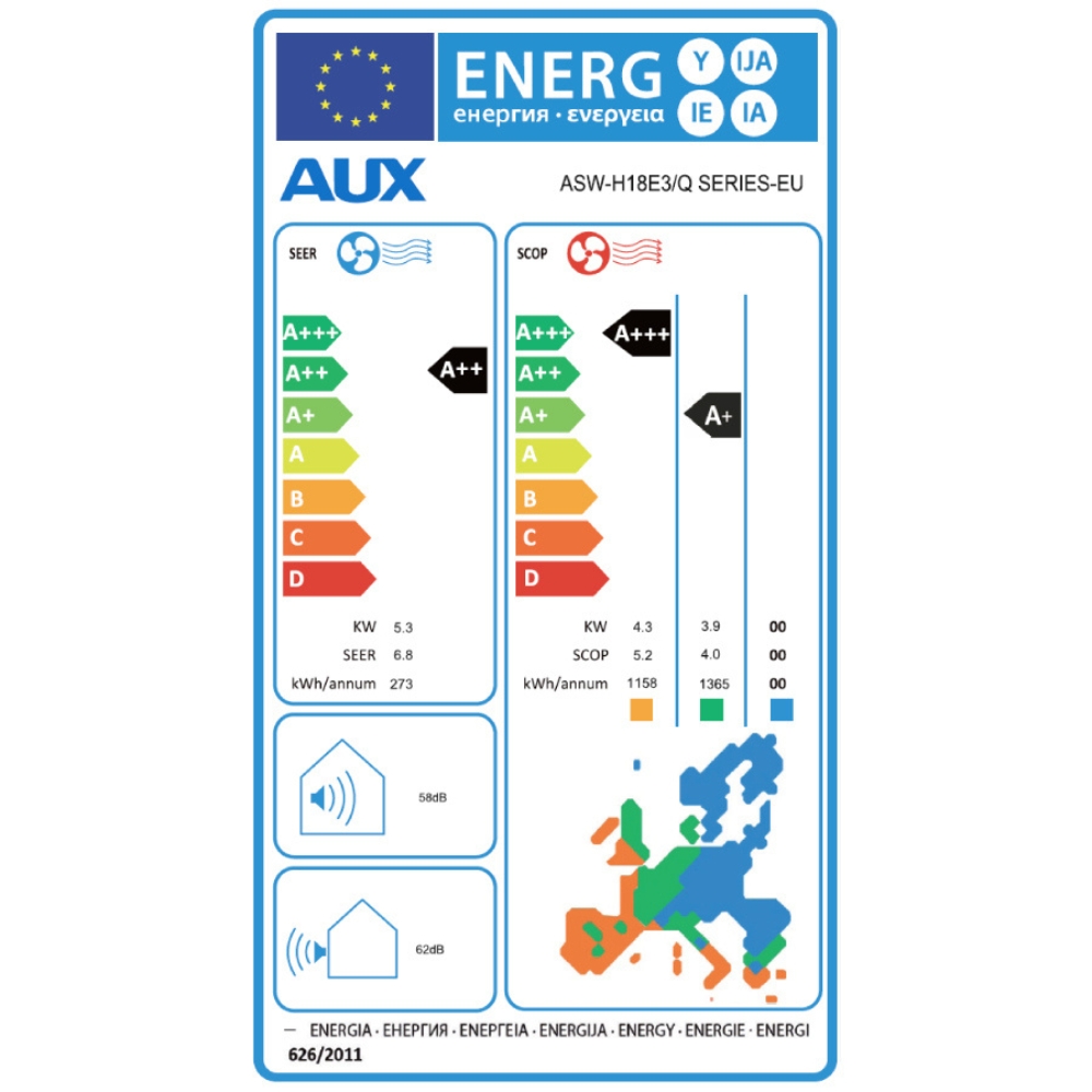 Inverter luftkonditionering med WiFi AUX Q-PLUS, 18000 BTU | Väggmonterade luftkonditioneringar | Luftkonditioneringar |