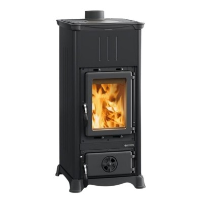 Italiensk braskamin med kokplatta La Nordica Emiliana, svart, 6.5kW - La Nordica