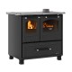 Italiensk vedspis La Nordica Family 4.5, svart, 7.5kW | Vedspisar / Vedspisar med ugn |  |