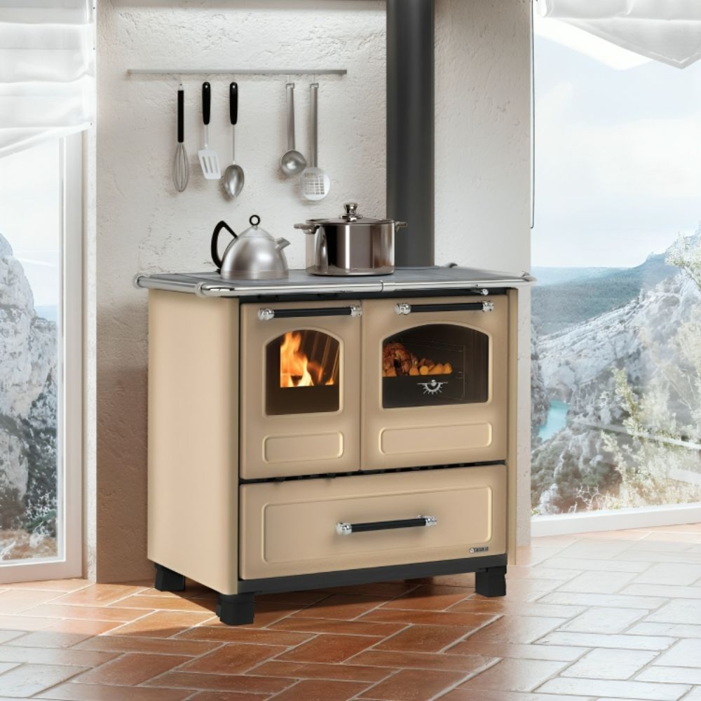 Italiensk vedspis La Nordica Family 4.5 brun, 7.5kW | Vedspisar / Vedspisar med ugn |  |