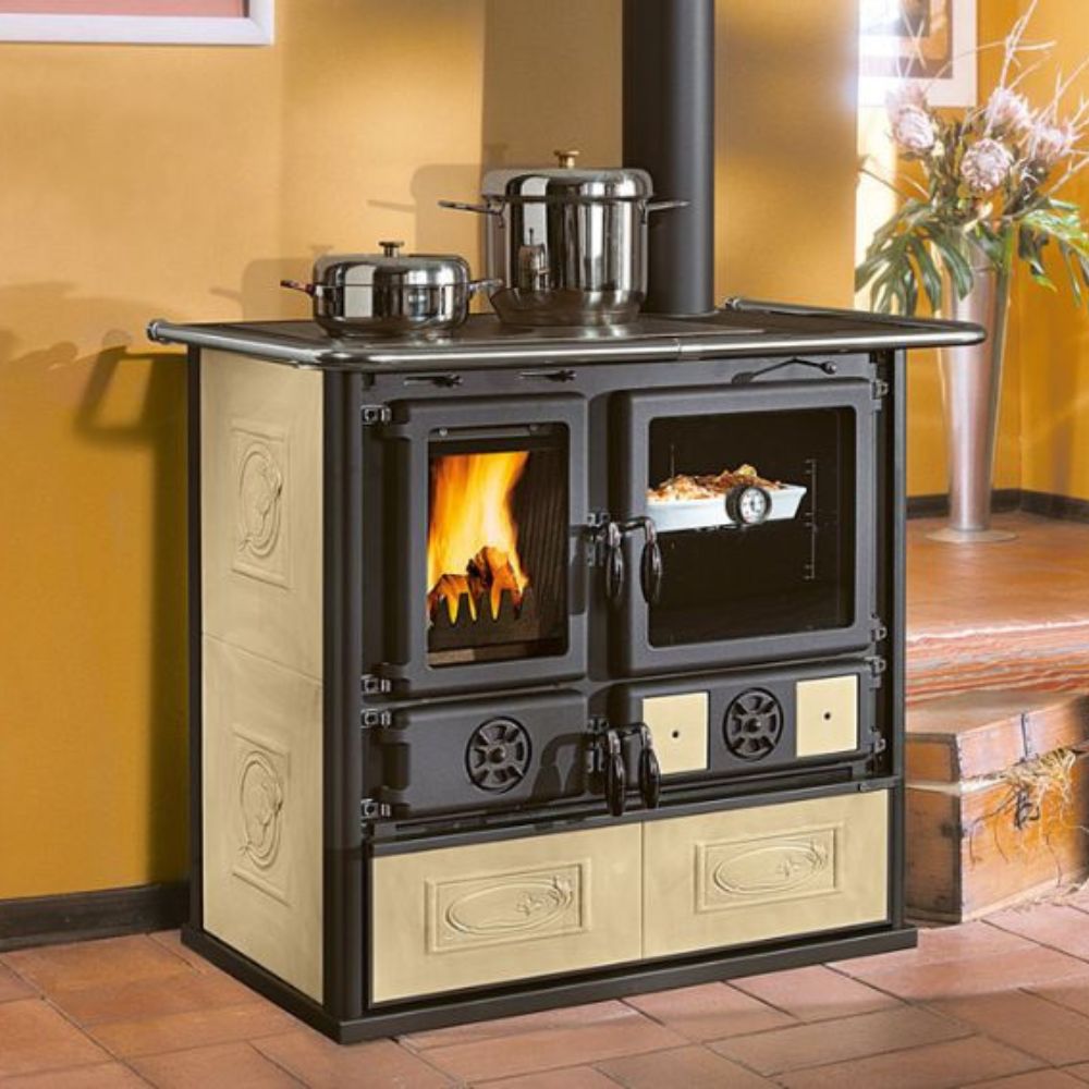 Italiensk vedspis La Nordica Rosa, ecru, 8.8kW | Vedspisar / Vedspisar med ugn |  |