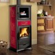 Italiensk braskamin med ugn La Nordica Rossella Plus Forno Evo, röd, 9.4kW | Braskaminer |  |