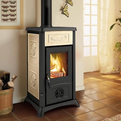 Italiensk braskamin La Nordica Gemma, ecru, 6.5kW - La Nordica